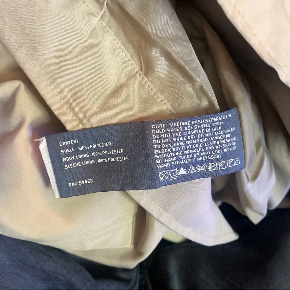 Perry Ellis Portfolio Poly Tech Harrington Jacket Khaki Beige XL - Picture 4 of 6